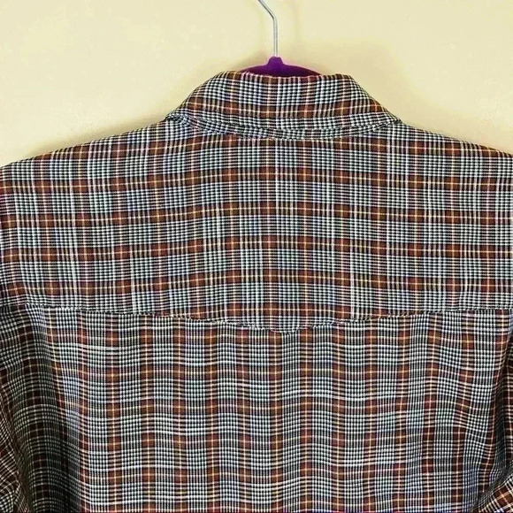 Vintage Dee Cee Western Plaid Sawtooth Shirt Pearl Snap Long Sleeve 15-32 - Picture 8 of 14
